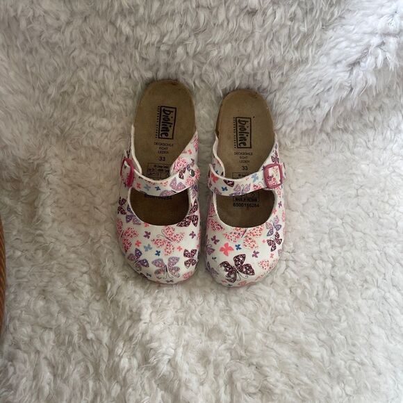 Bioline girls multi color butterflies prints clogs EUR Size 33 US youth 1.5 - Picture 9 of 9